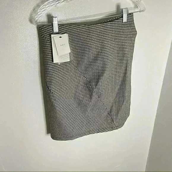 NWT A.L.C. Jupiter Houndstooth Ruffled Mini Skirt - Picture 4 of 4